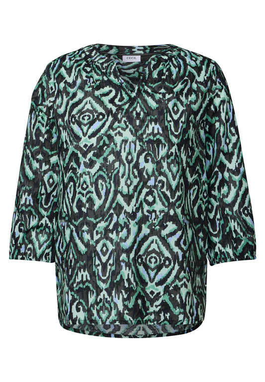 Bedruckte Baumwollbluse