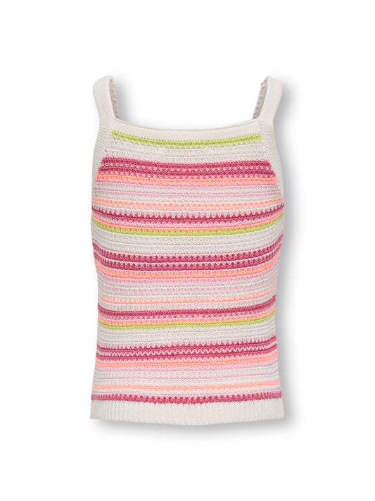 KOGBELLI LIFE SL STRIPE SHORT TOP KNT