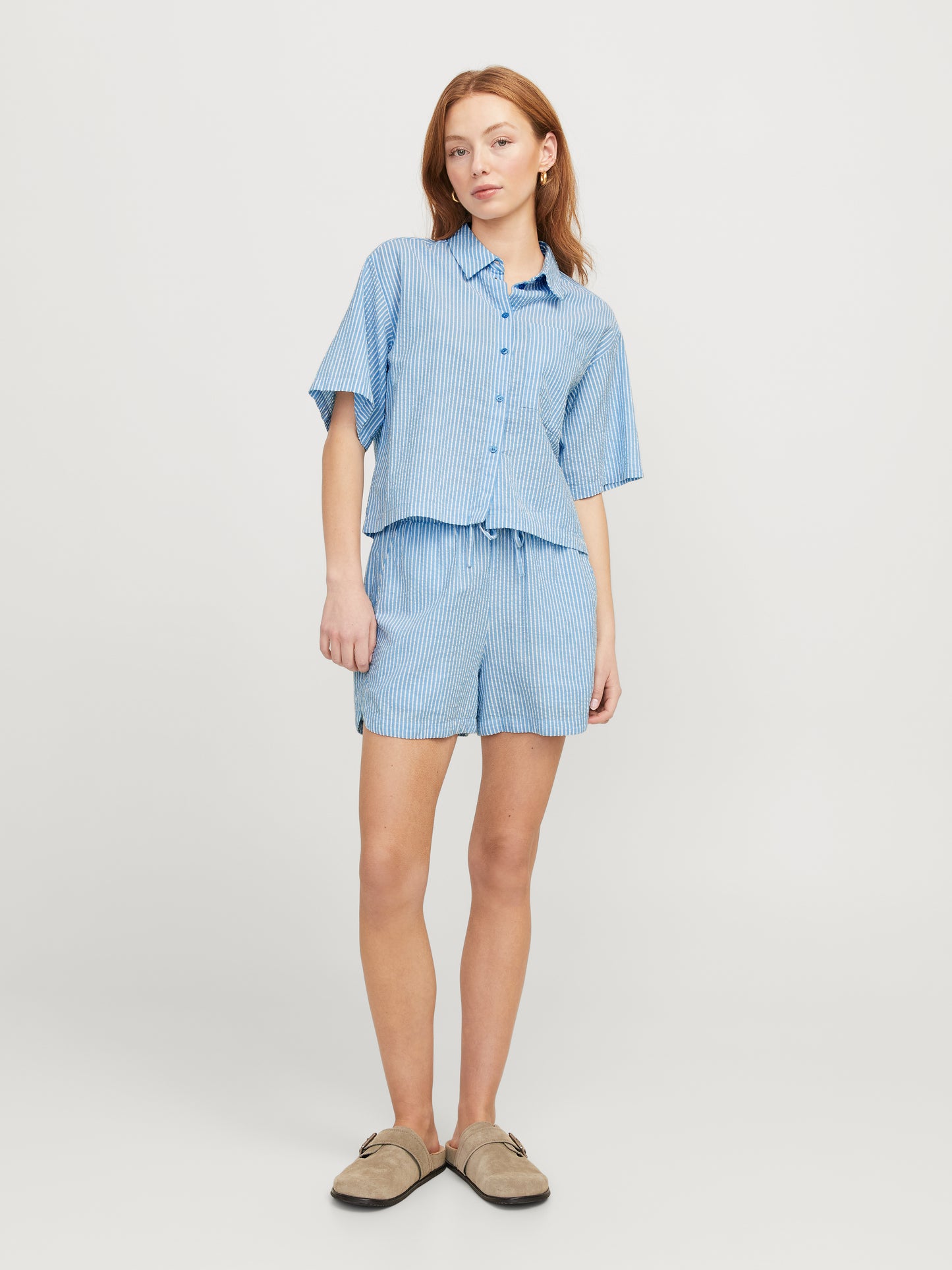 JXWINDY SEERSUCKER SS SHIRT WVN SN