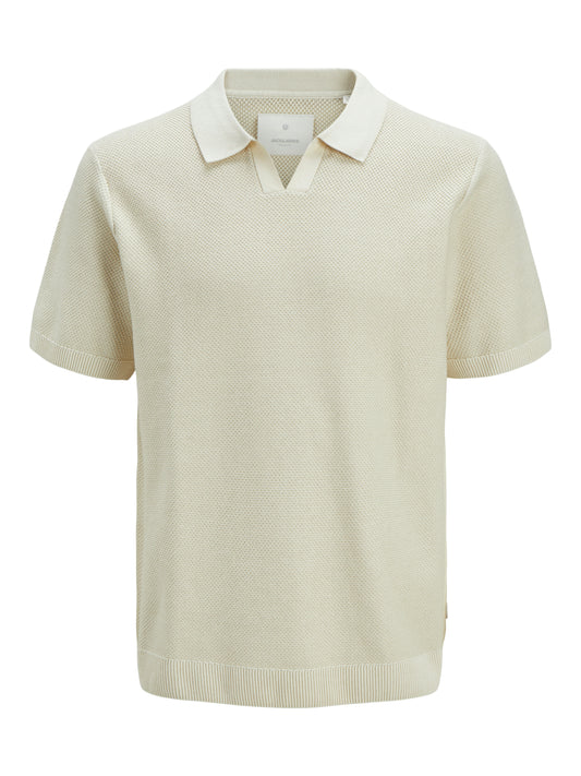 JPRCCEASTON KNIT SPLIT NECK SS SN