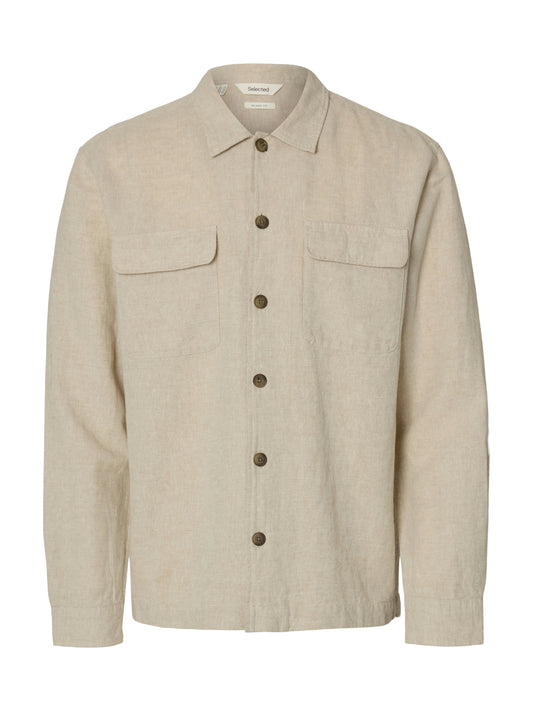 SLMOTTO LEROY LINEN BLEND OVERSHIRT NOOS