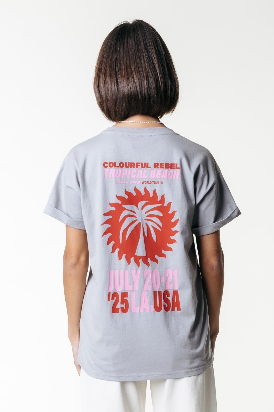 Tropical Beach Tour Boxy Tee