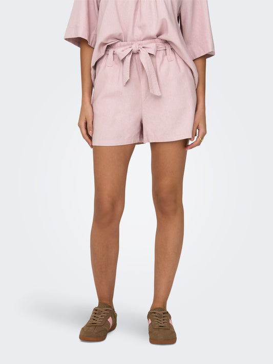 ONLCARO 2/4 V-NECK LINEN BL TOP CC PNT
