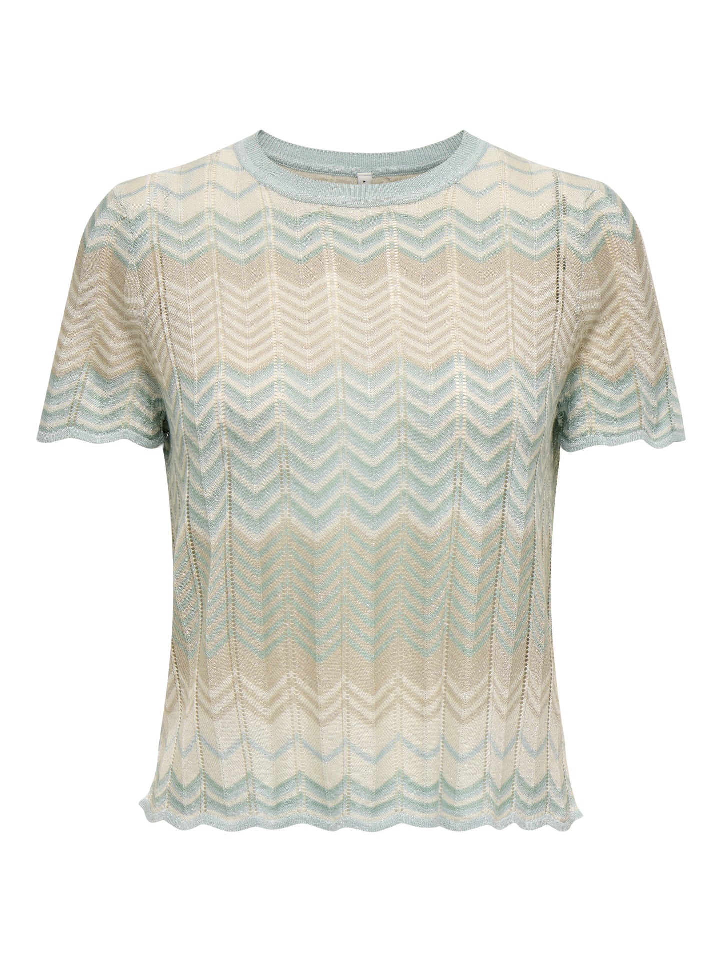 ONLALVIRA LIFE SS GLITTER O-NECK KNT