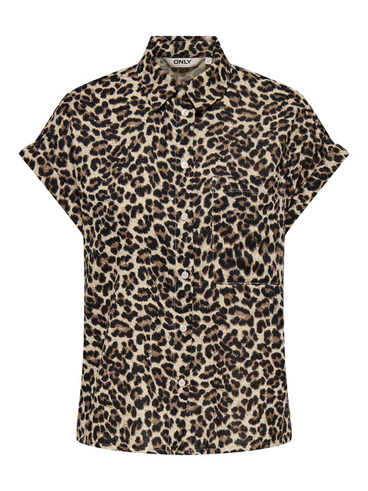 ONLTHYRA LIFE SS FOLD UP SHIRT WVN CS