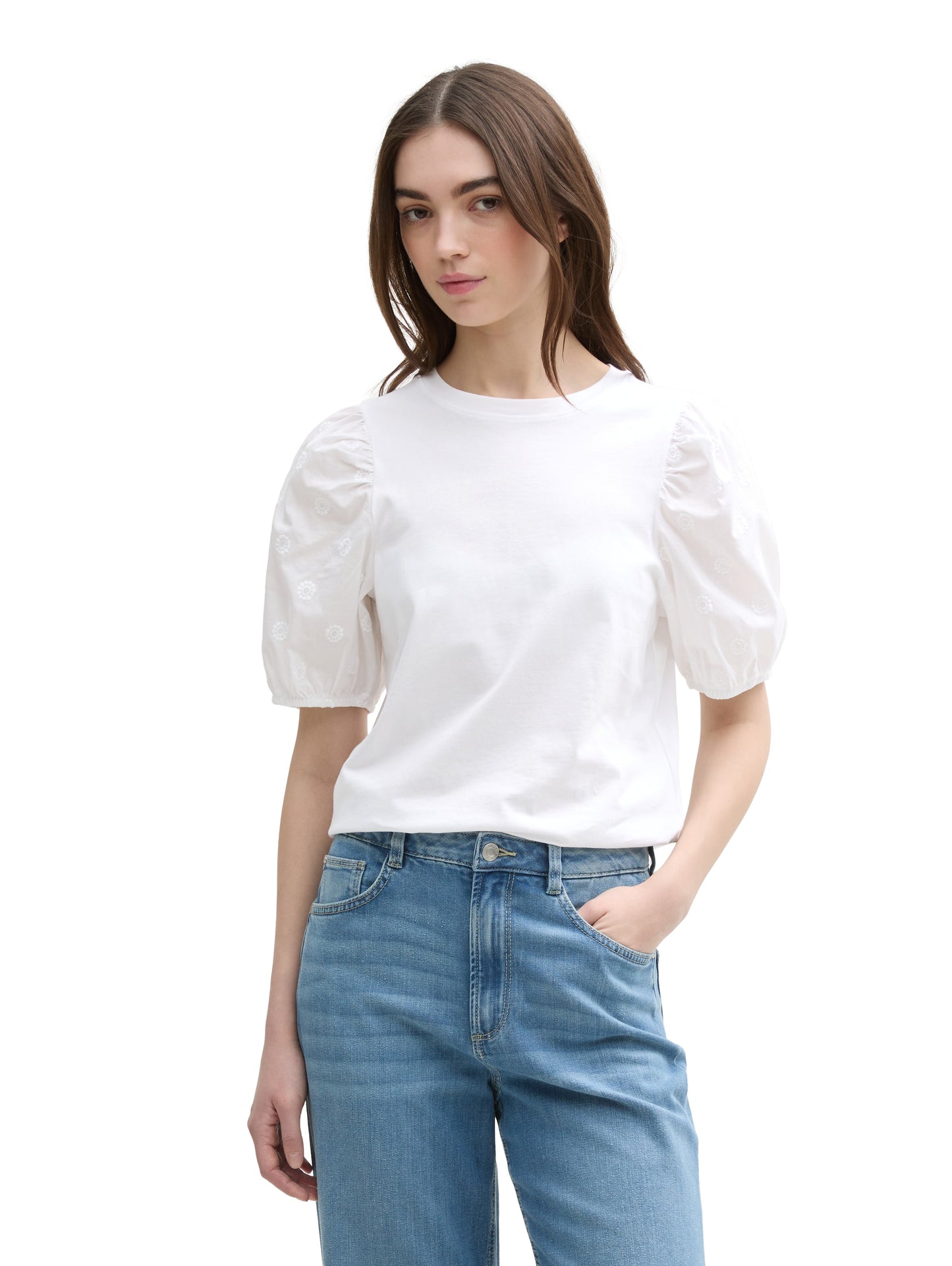 T-Shirt mit Puffärmeln