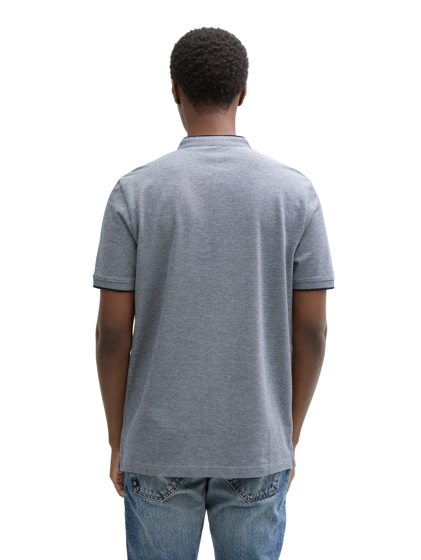 Piqué Poloshirt mit Stehkragen