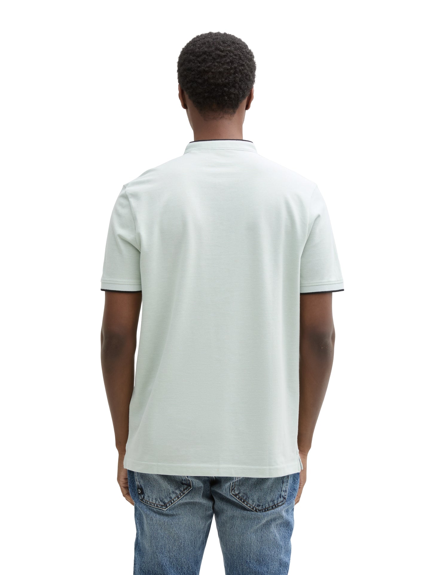 Piqué Poloshirt mit Stehkragen