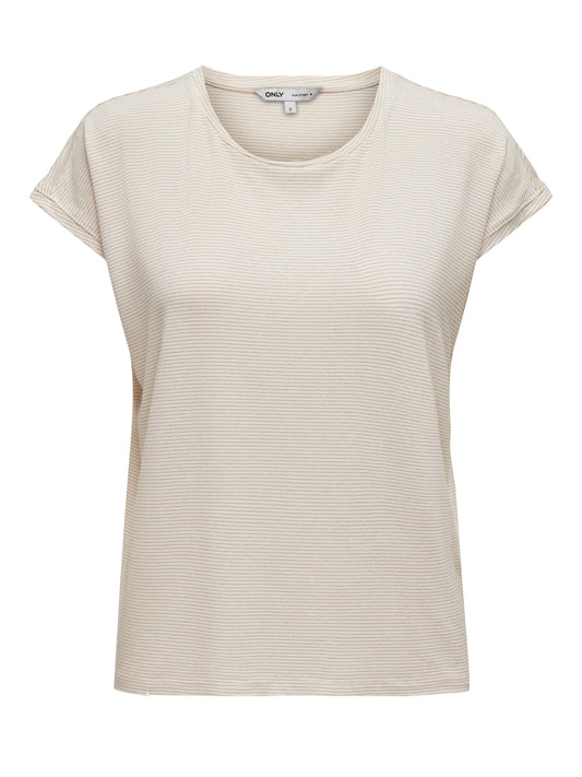 ONLCLAUDIA S/S GLITTER TOP NOOS JRS