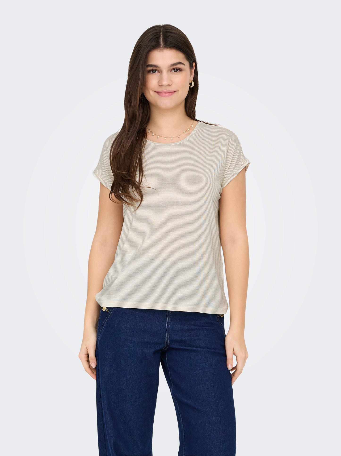 ONLCLAUDIA S/S GLITTER TOP NOOS JRS
