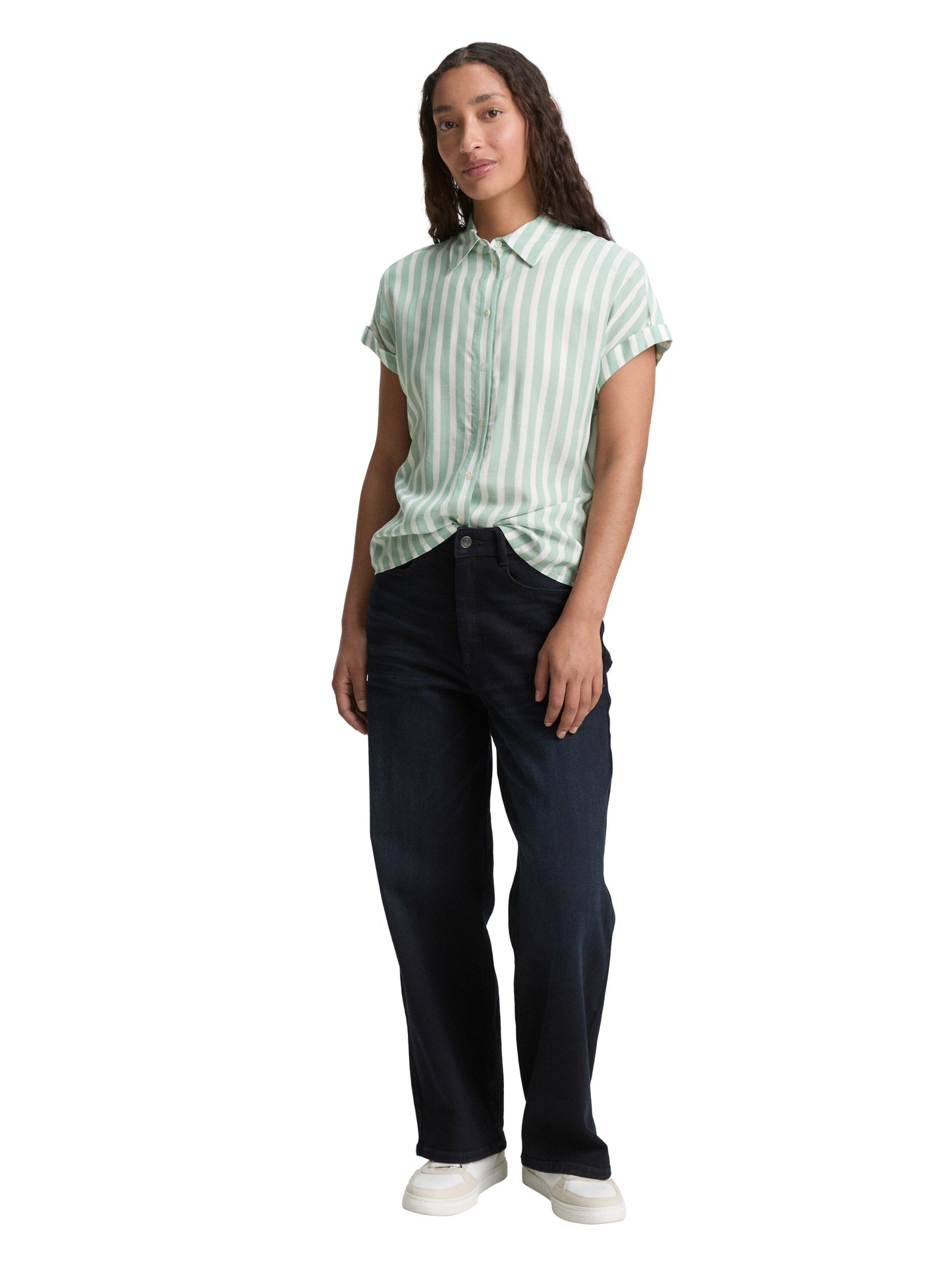 Loose Fit Bluse mit Streifenmuster
