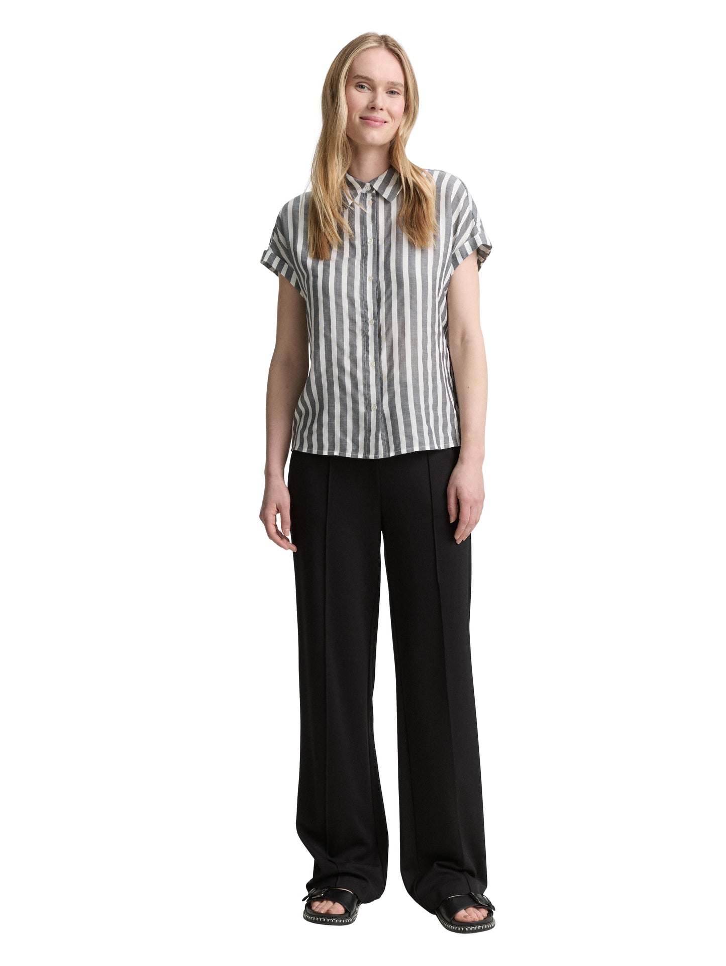 Loose Fit Bluse mit Streifenmuster