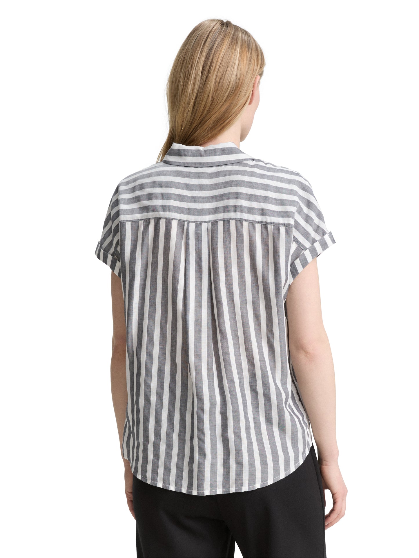 Loose Fit Bluse mit Streifenmuster