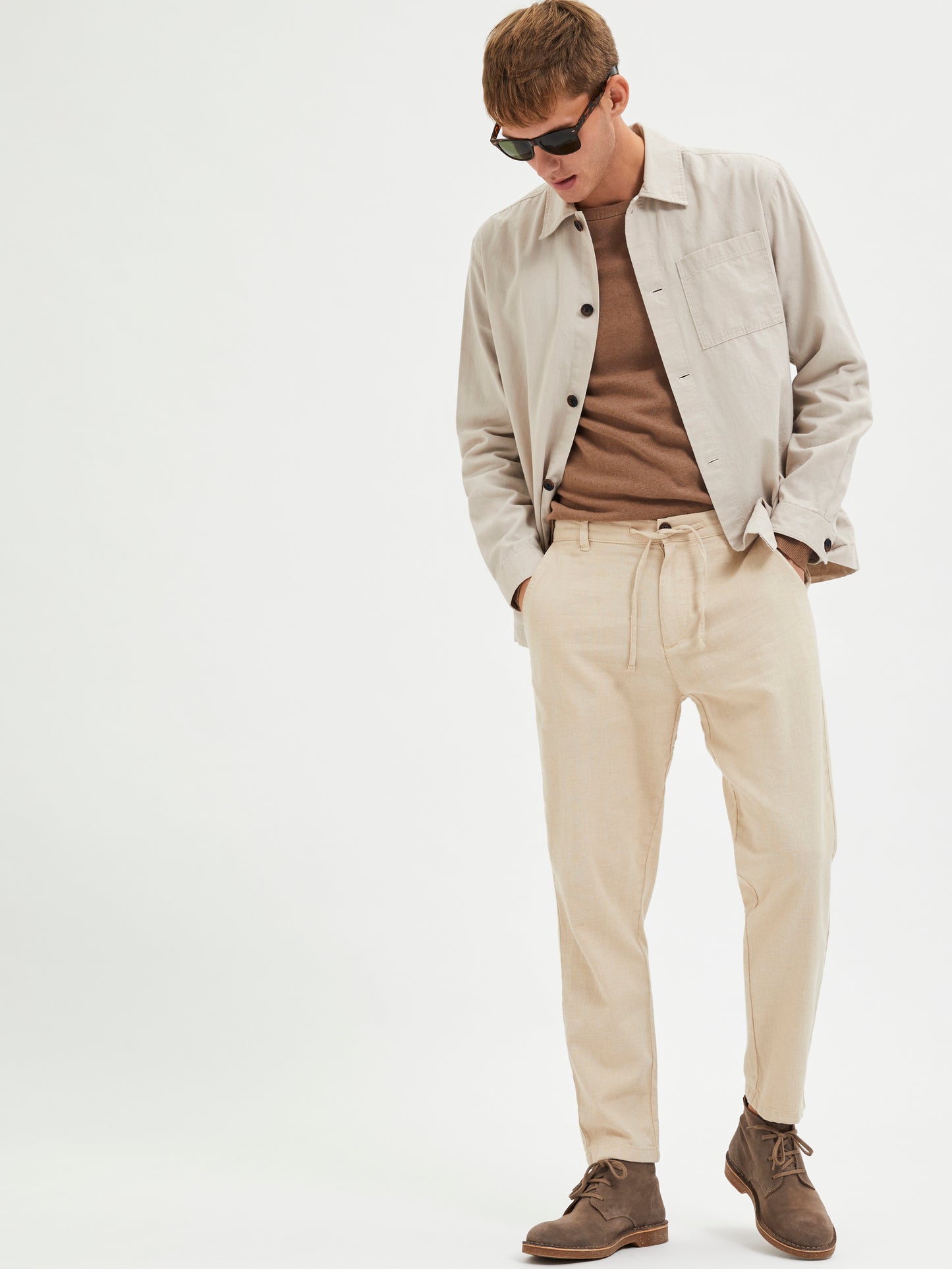 SLH172-SLIMTAPE BRODY LINEN PANT NOOS