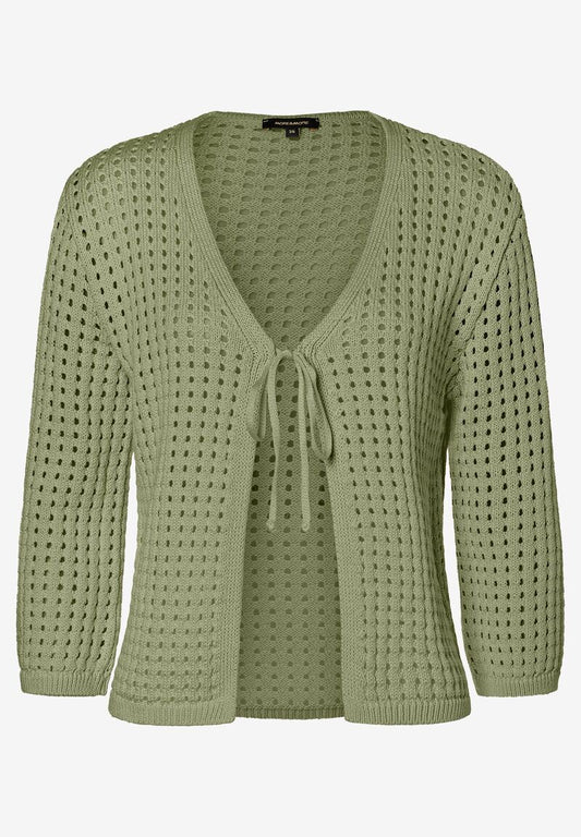 Ajour-Cardigan  olive green  Sommer-Kollektion