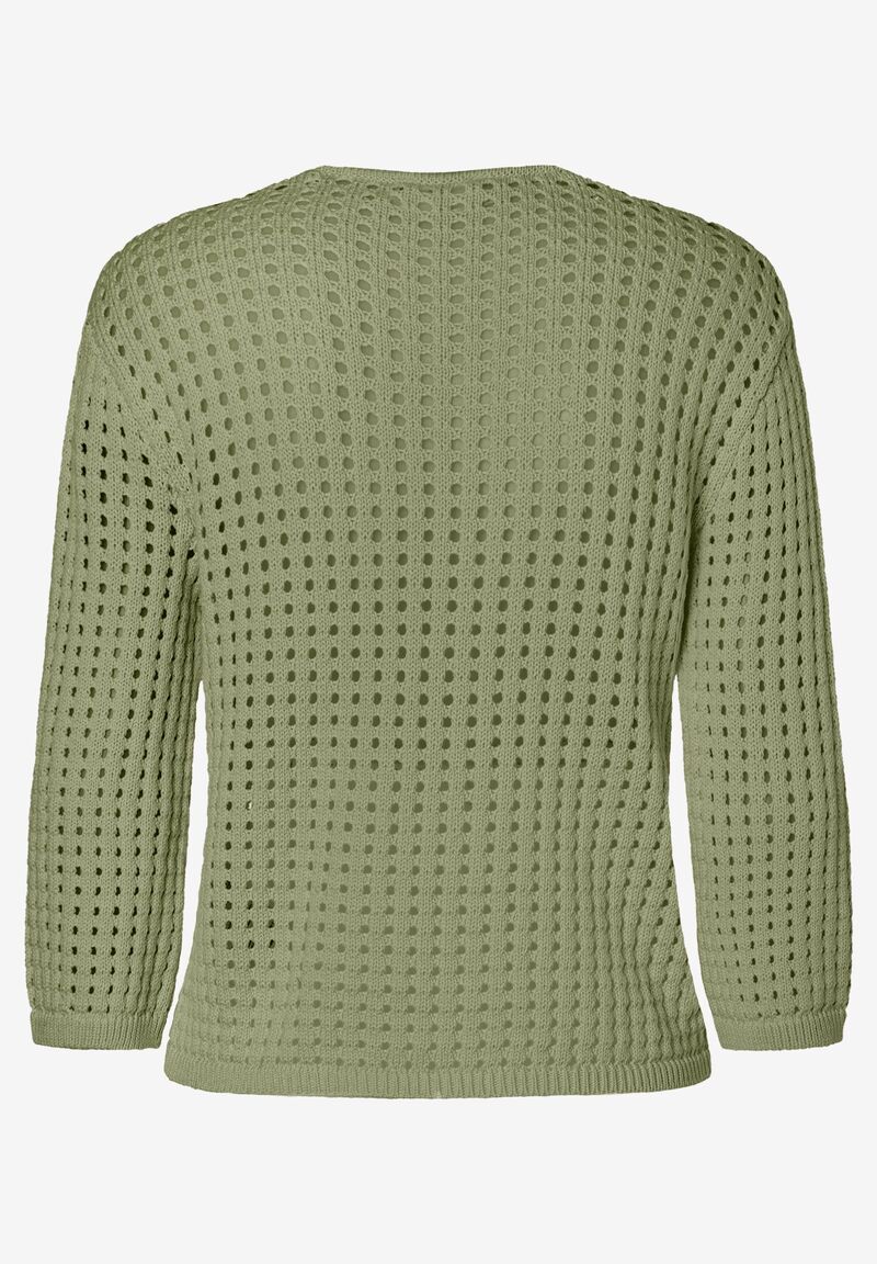Ajour-Cardigan  olive green  Sommer-Kollektion
