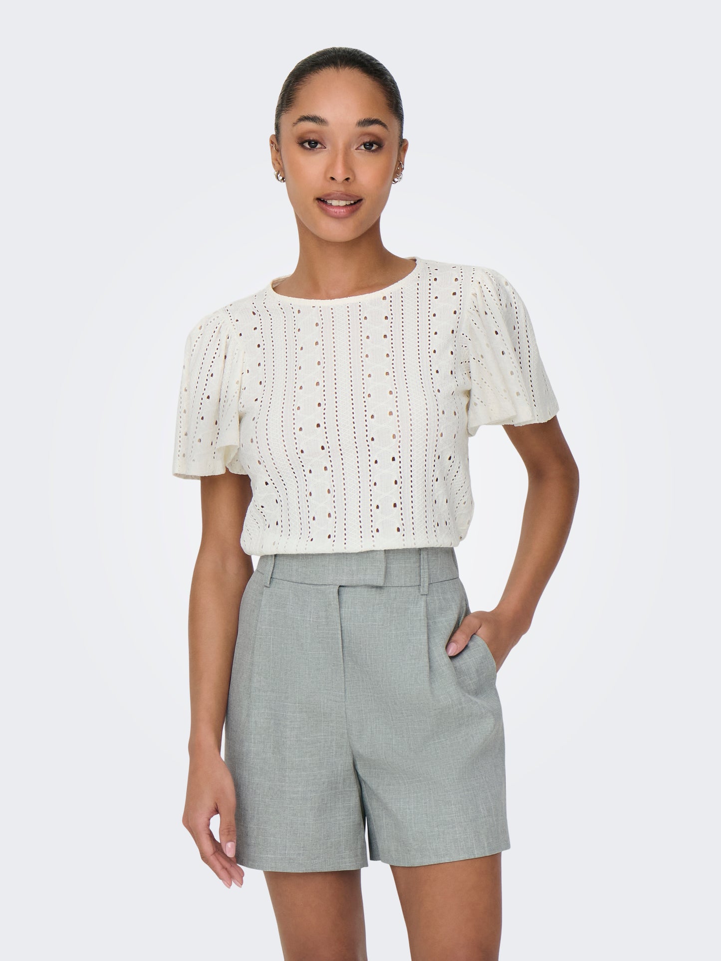 ONLRIVERSIDE S/S FLAIRED TOP NOOS JRS