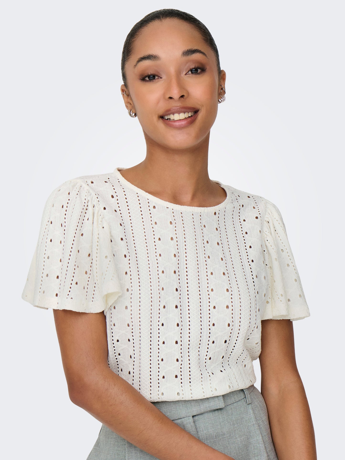 ONLRIVERSIDE S/S FLAIRED TOP NOOS JRS