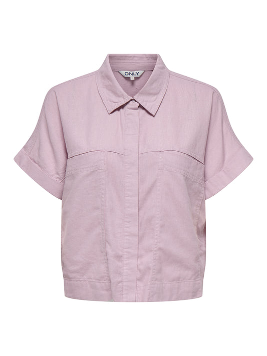 ONLCARO S/S LINEN BL BOXY SHIRT CC PNT