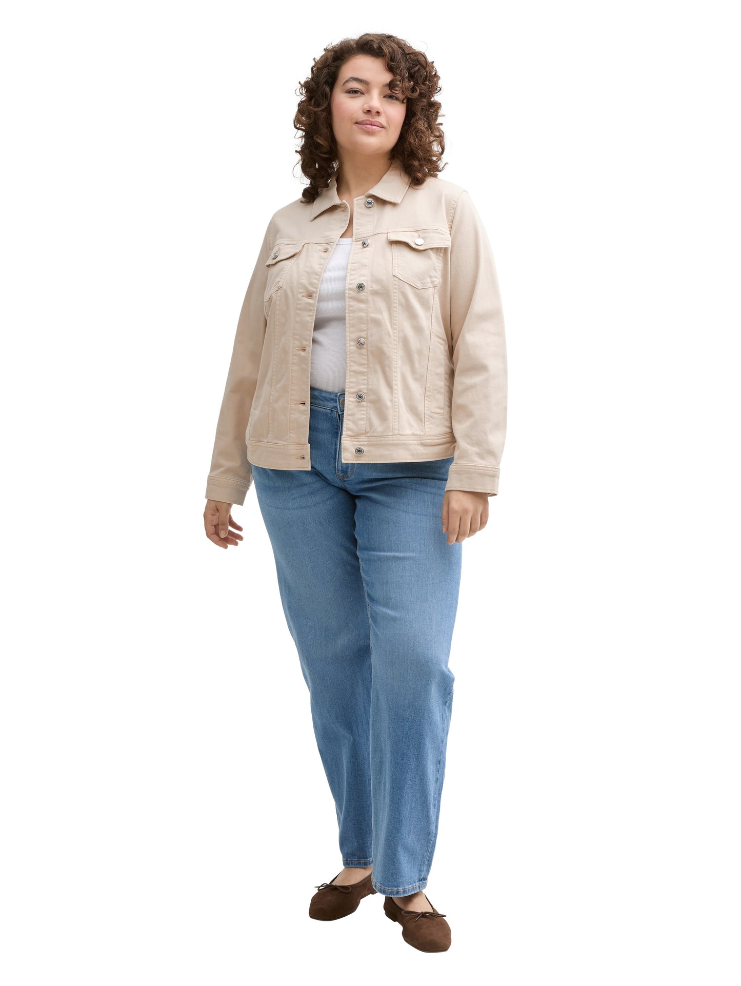 Plus Size - Jeansjacke mit Eingriffstaschen