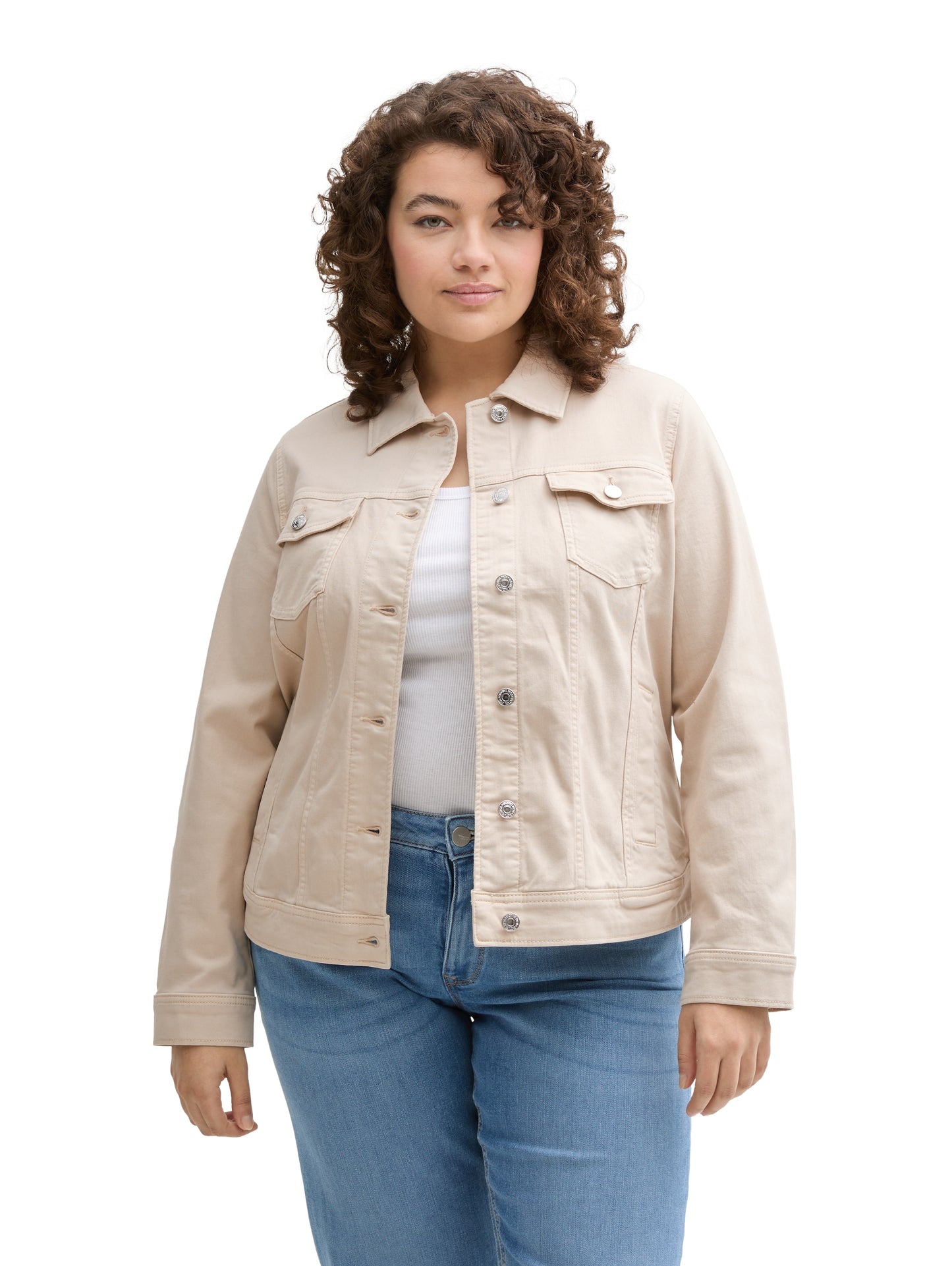 Plus Size - Jeansjacke mit Eingriffstaschen