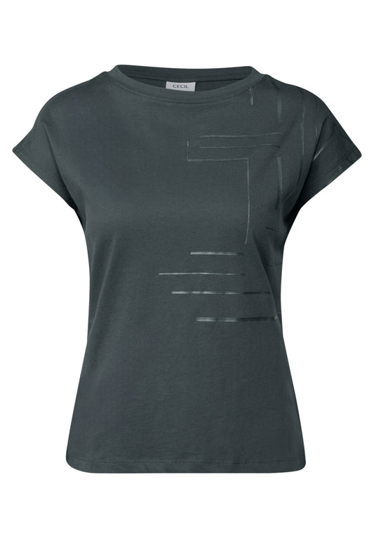 T-Shirt mit Folien-Print