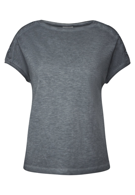 T-Shirt mit Knopfdetail