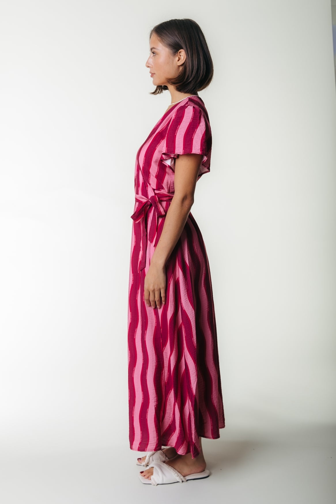 Ava Striped Real Wrap Maxi Dress SS