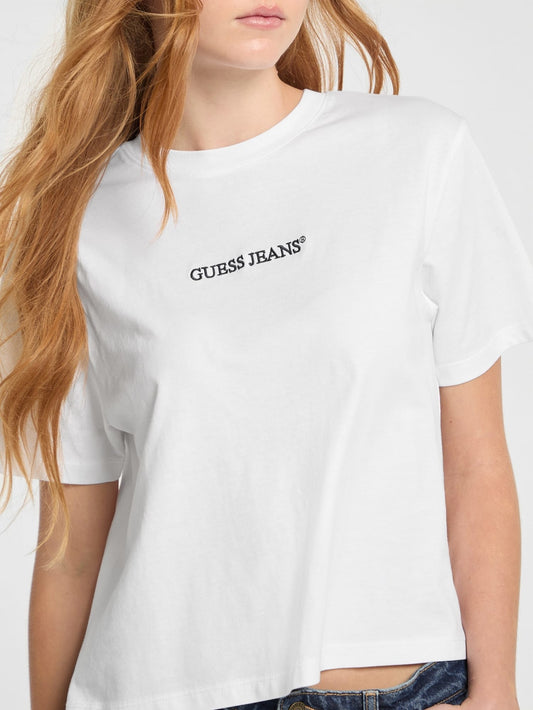 GJ SS CN BOXY EMBRO LOGO TEE