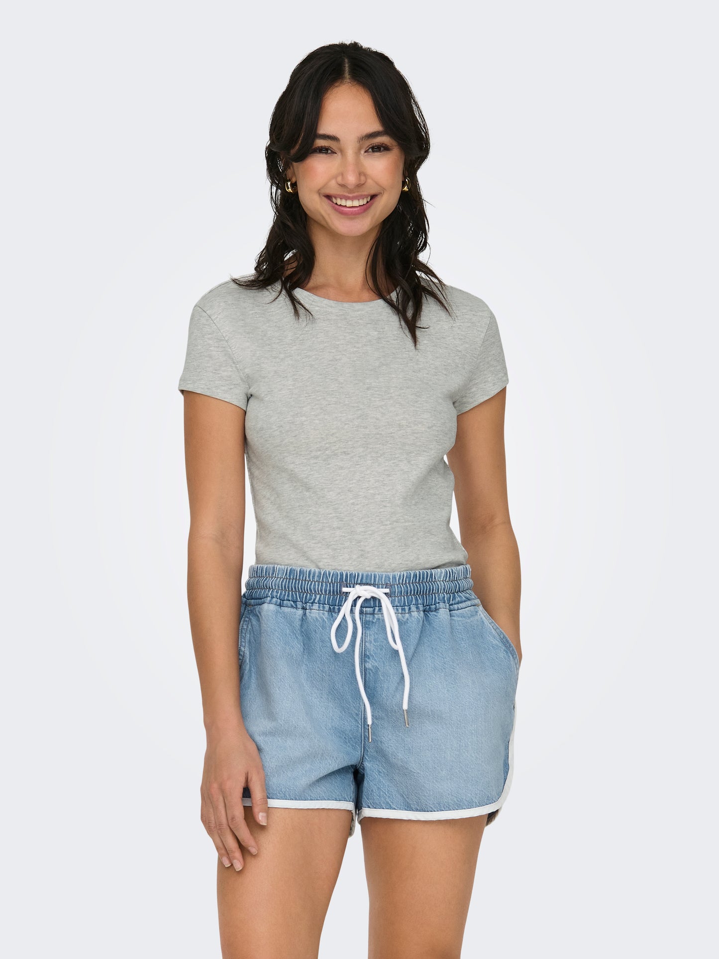 ONLELINA S/S O-NECK SHORT TOP JRS NOOS
