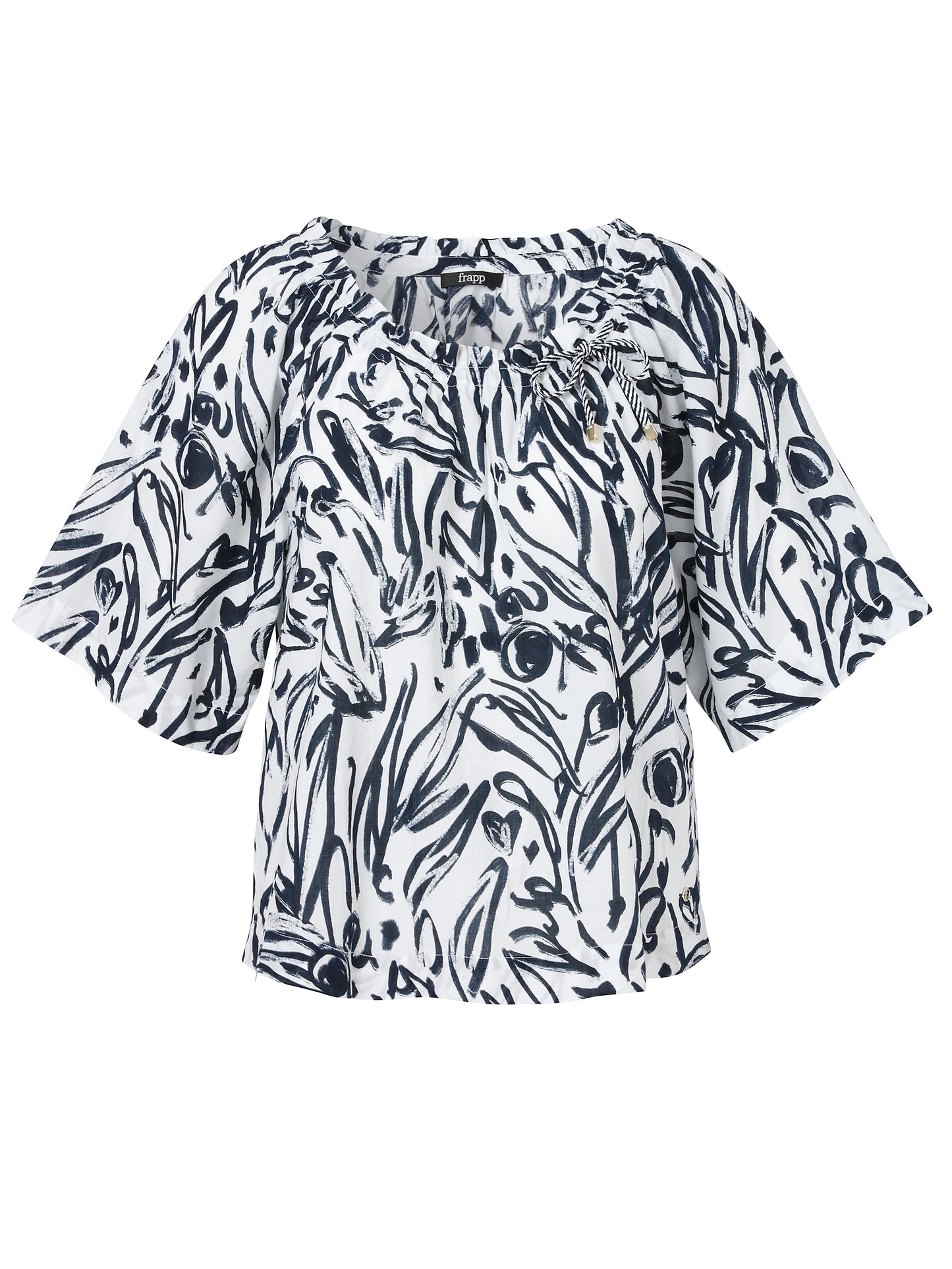 Bluse Rundhals 1/2 Arm Druck