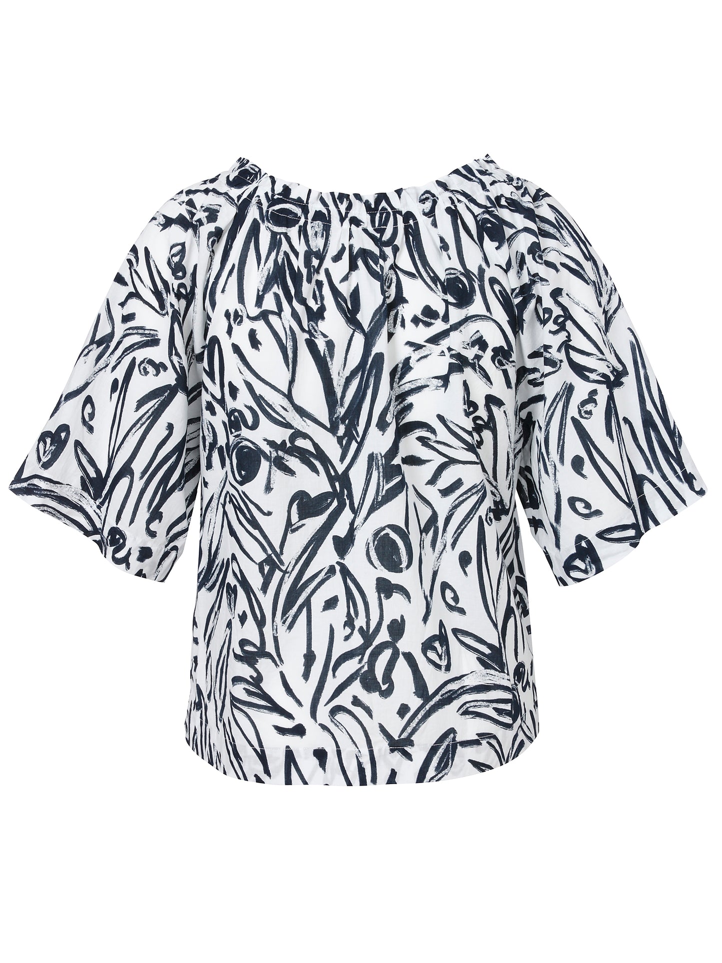 Bluse Rundhals 1/2 Arm Druck