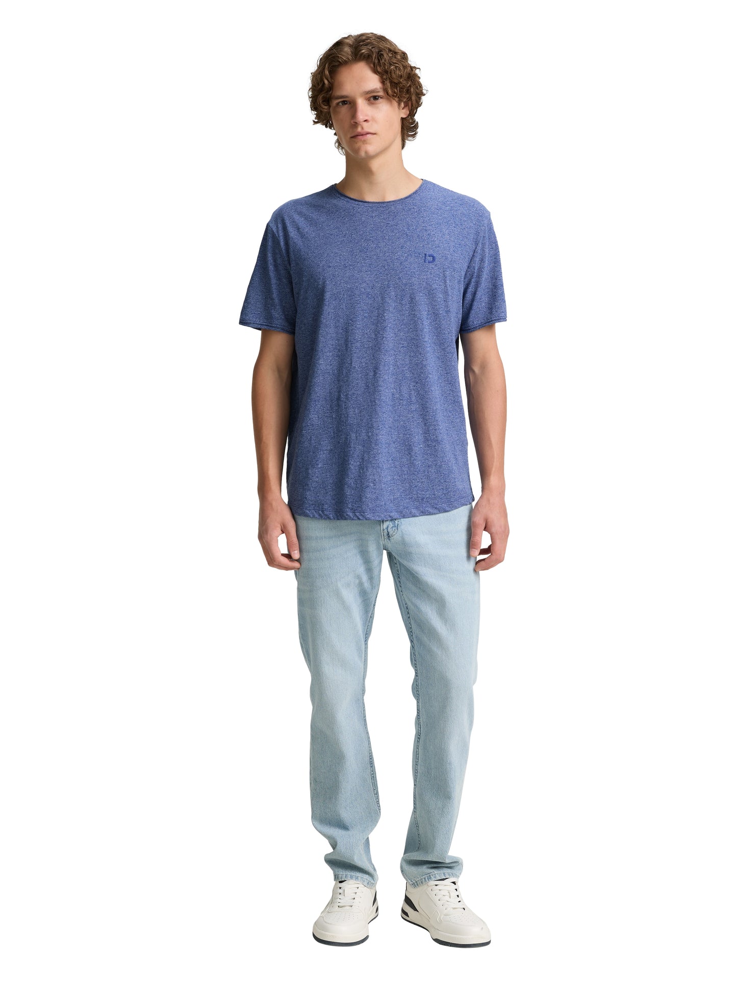 T-Shirt in Melange Optik