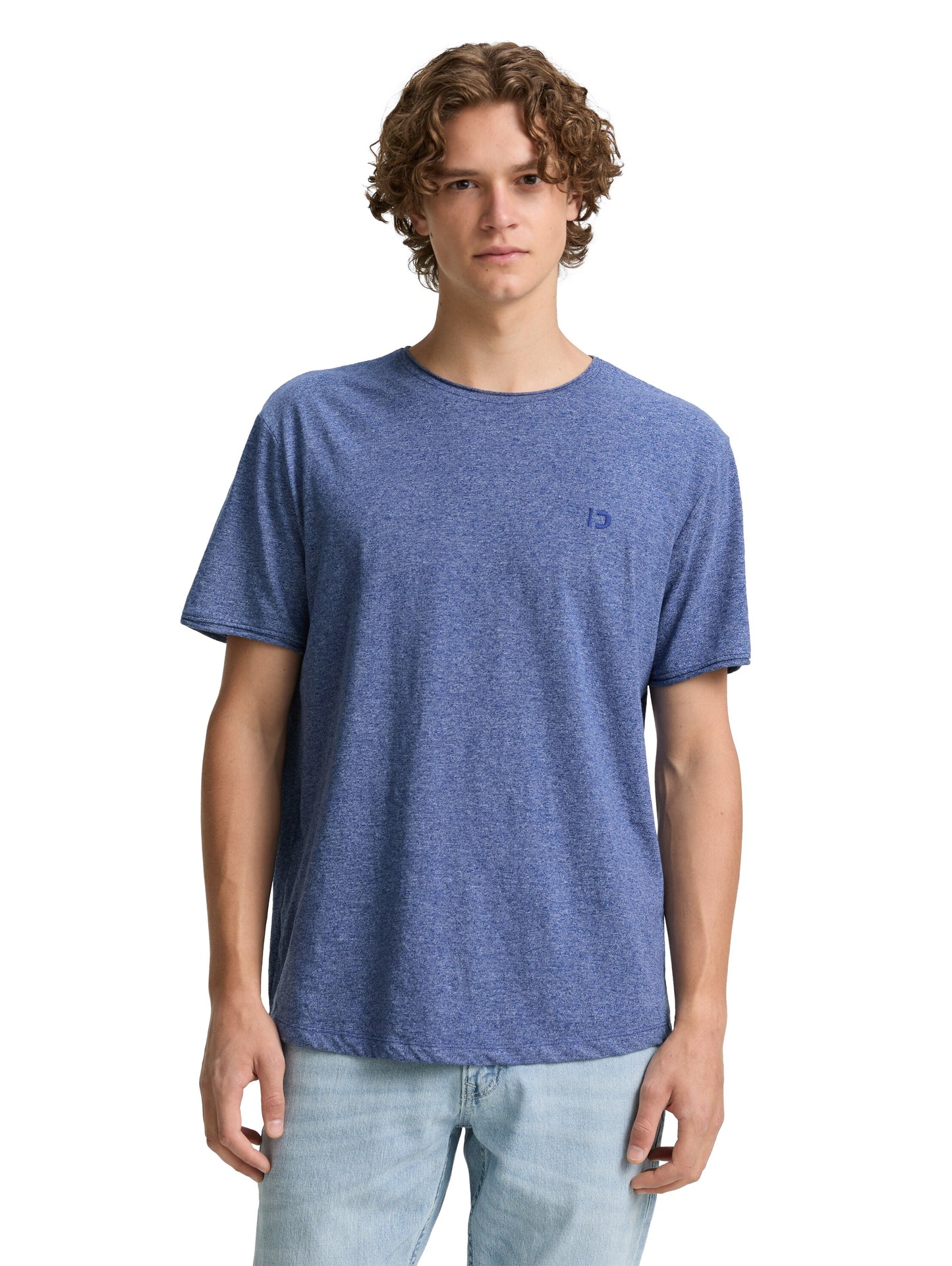 T-Shirt in Melange Optik
