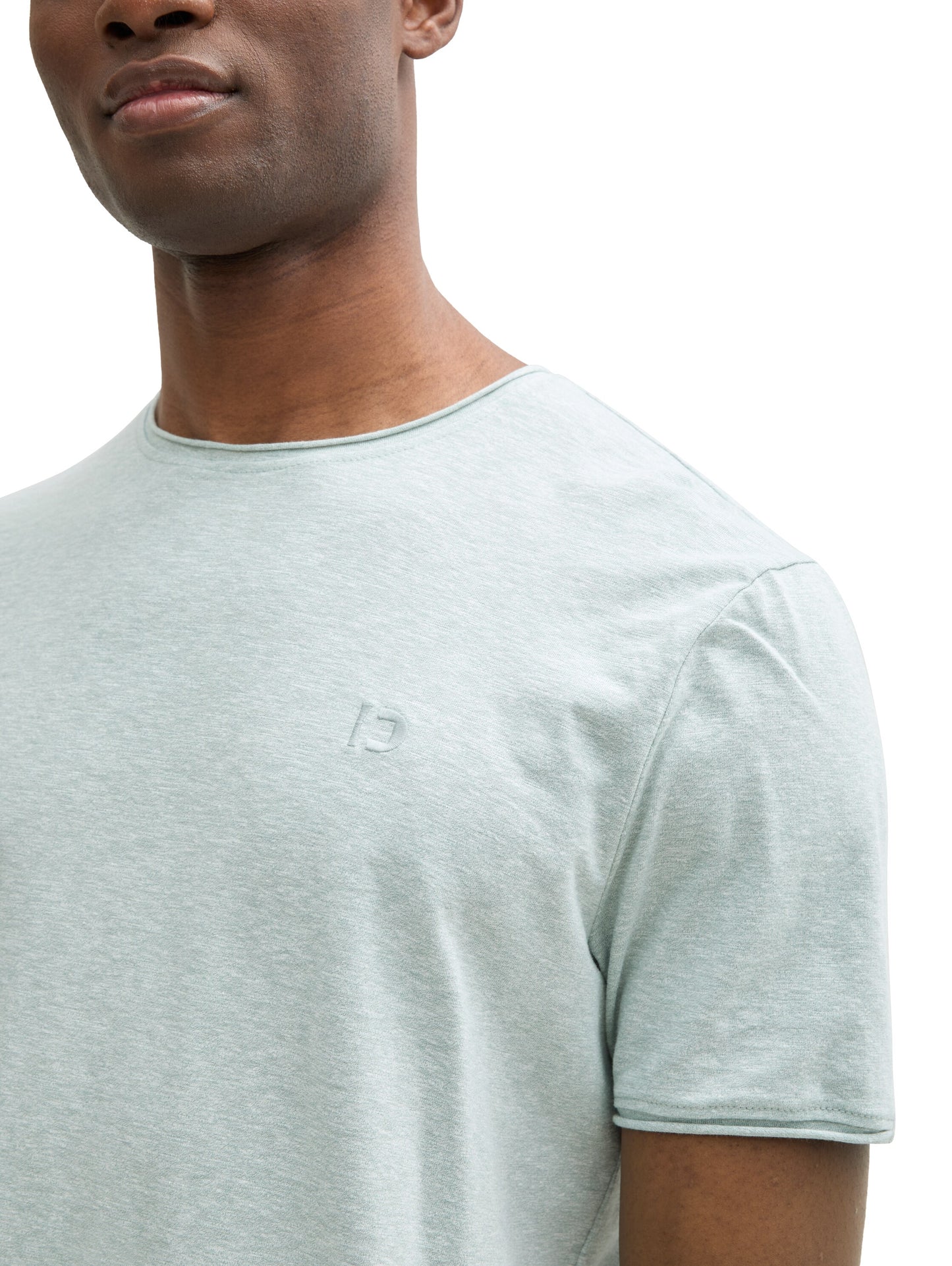 T-Shirt in Melange Optik