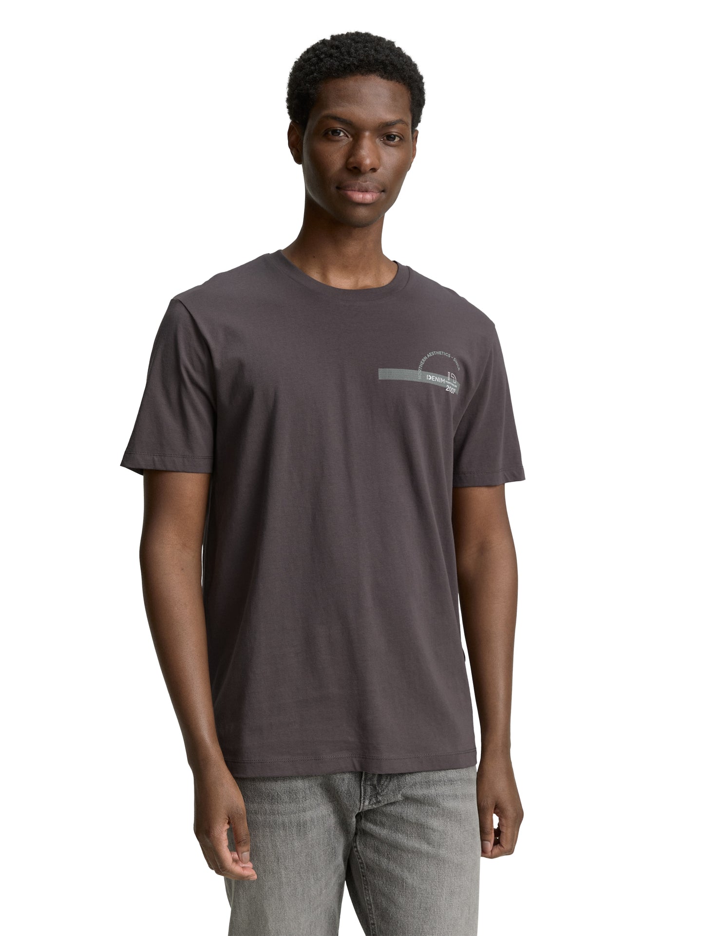 Basic T-Shirt mit Logo-Print
