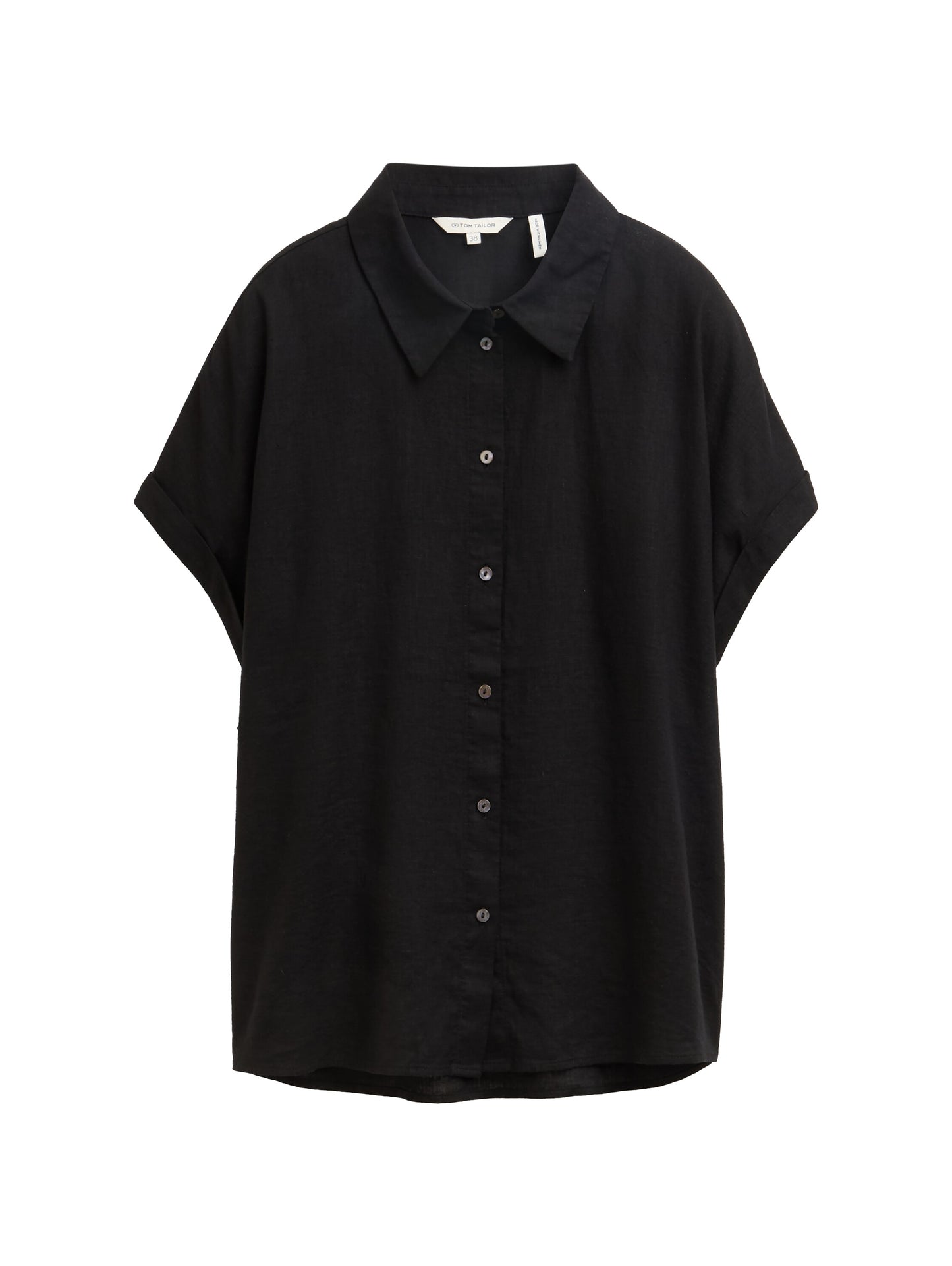 Loose Fit Bluse mit Leinenanteil