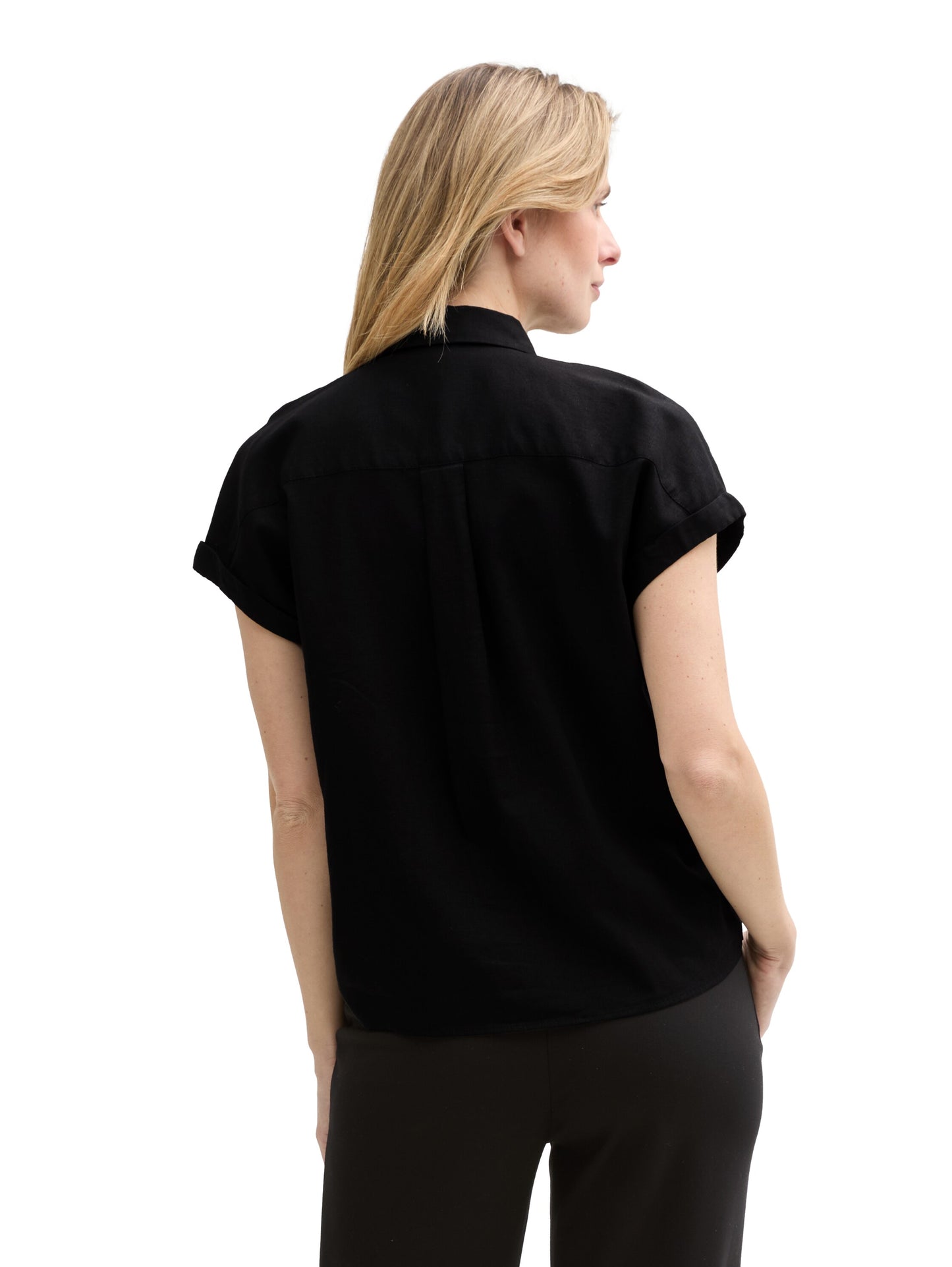 Loose Fit Bluse mit Leinenanteil