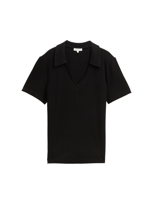 T-Shirt in Polo-Optik