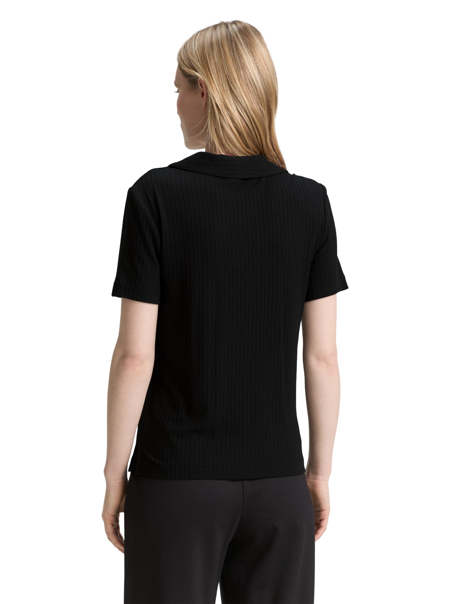 T-Shirt in Polo-Optik