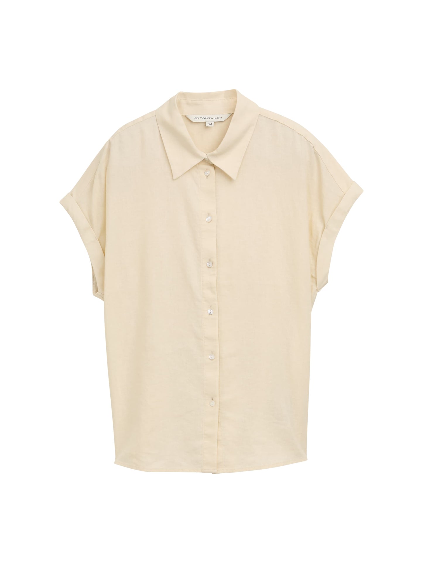 Loose Fit Bluse mit Leinenanteil