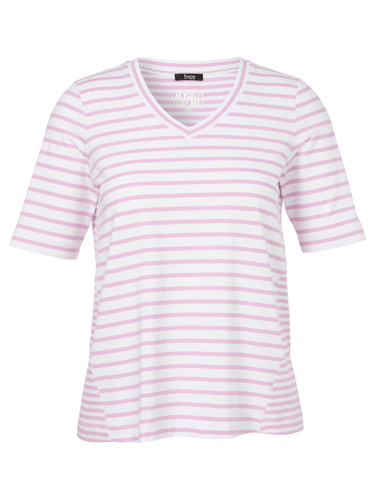 T-Shirt V-Ausschnitt 1/2 Arm Druck