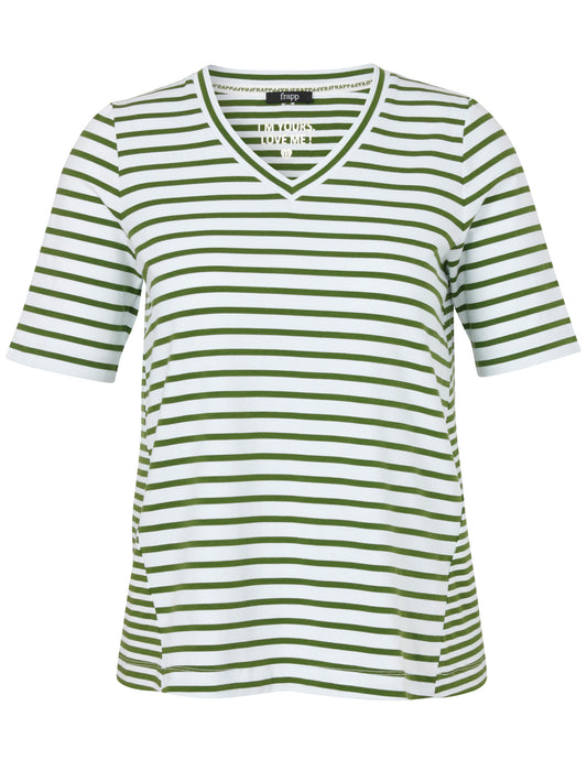 T-Shirt V-Ausschnitt 1/2 Arm Druck