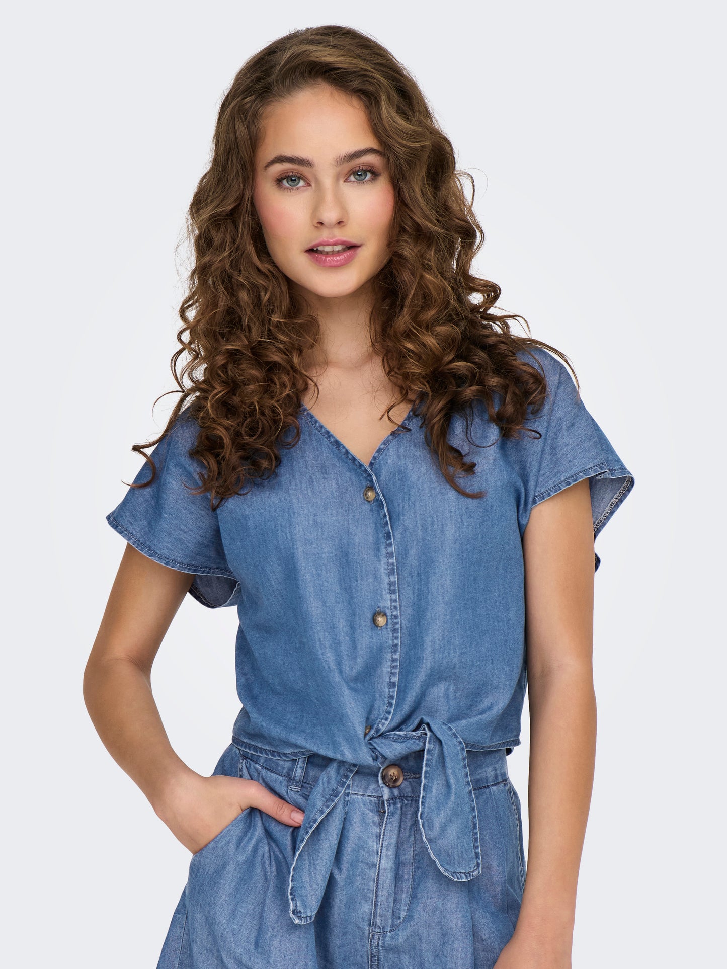 ONLBEA SIESTA SS KNOT DNM SHIRT BJ