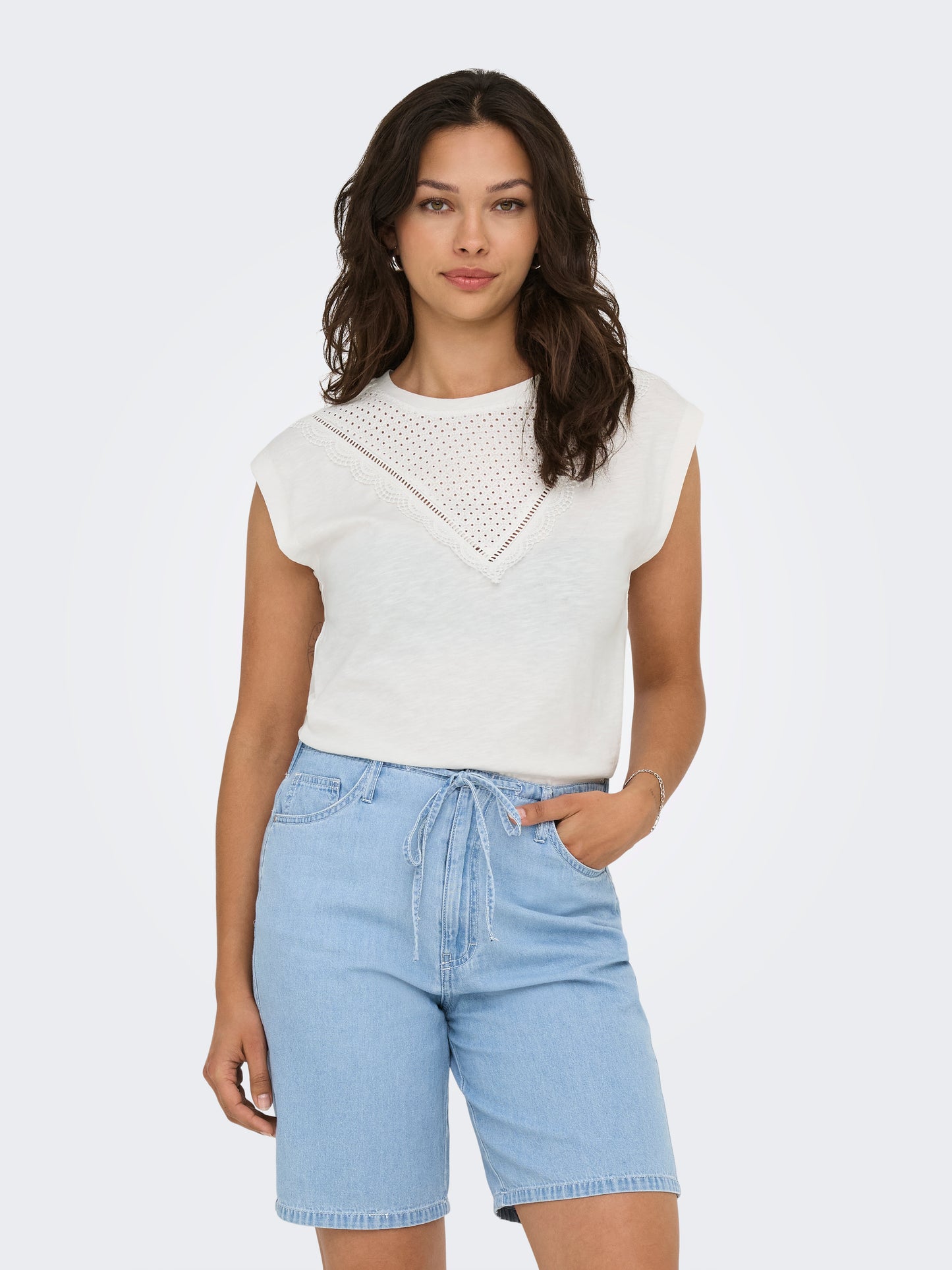 ONLDELIA LIFE S/L O-NECK MIX TOP BOX JRS