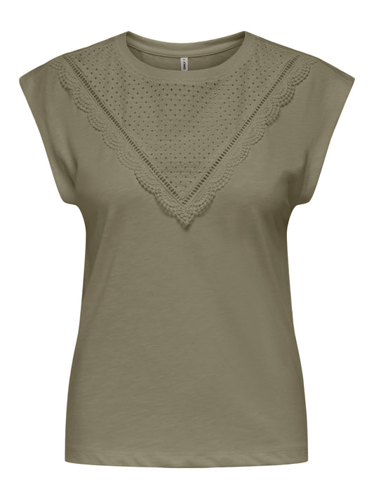 ONLDELIA LIFE S/L O-NECK MIX TOP BOX JRS
