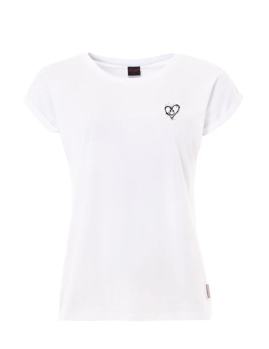 Görls Normalfit Shört Lovefitti, white