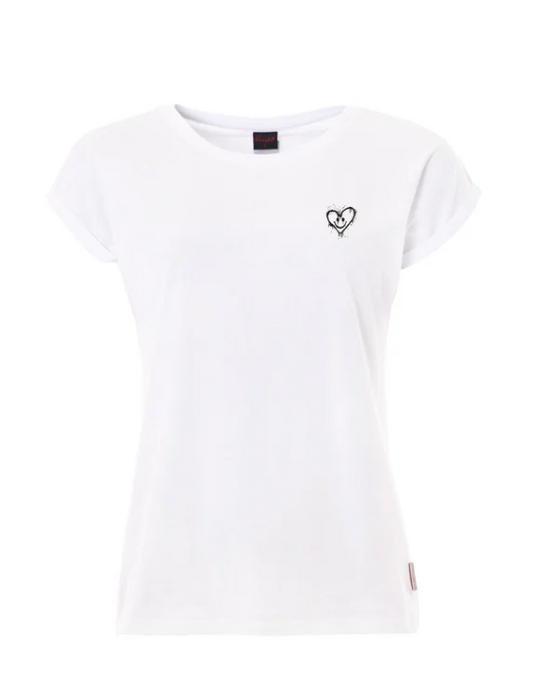 Görls Normalfit Shört Lovefitti, white