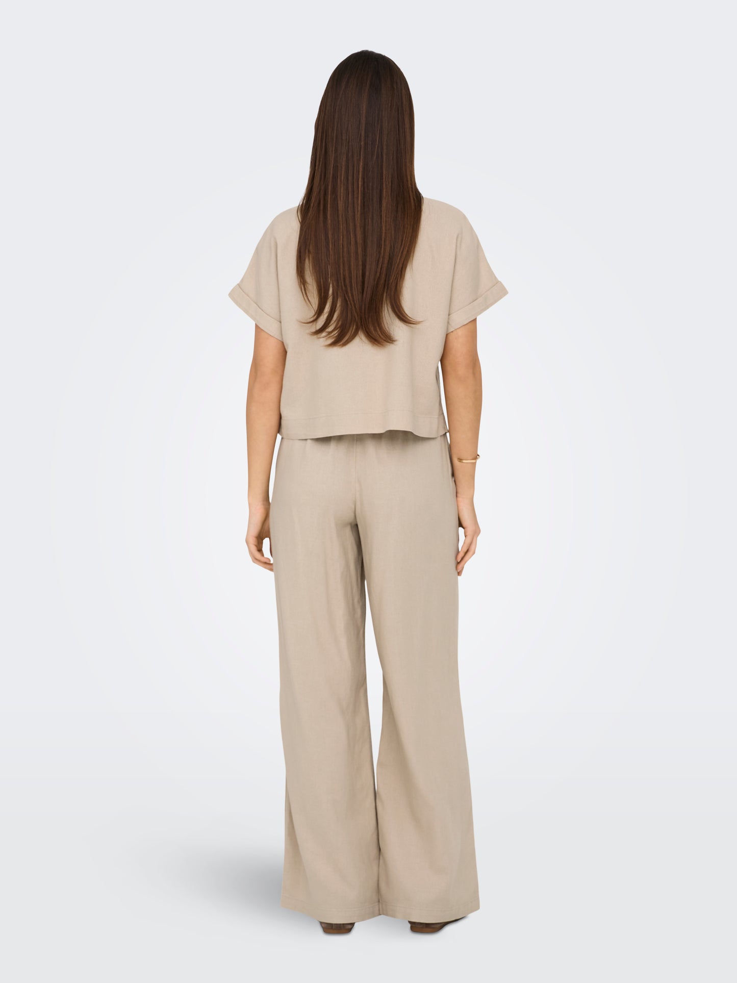 ONLCARO S/S LINEN BL BOXY SHIRT CC PNT
