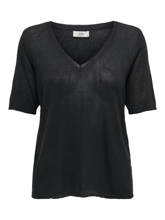 JDYKAYA LUREX S/S V-NECK PULLOVER KNT